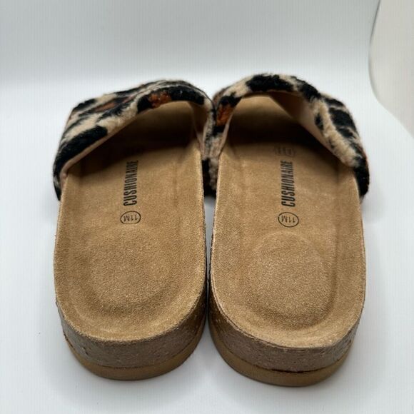 CUSHIONAIRE Women's Cork footbed Slide Sandal with +Comfort 11 LEOPARD - Picture 5 of 8